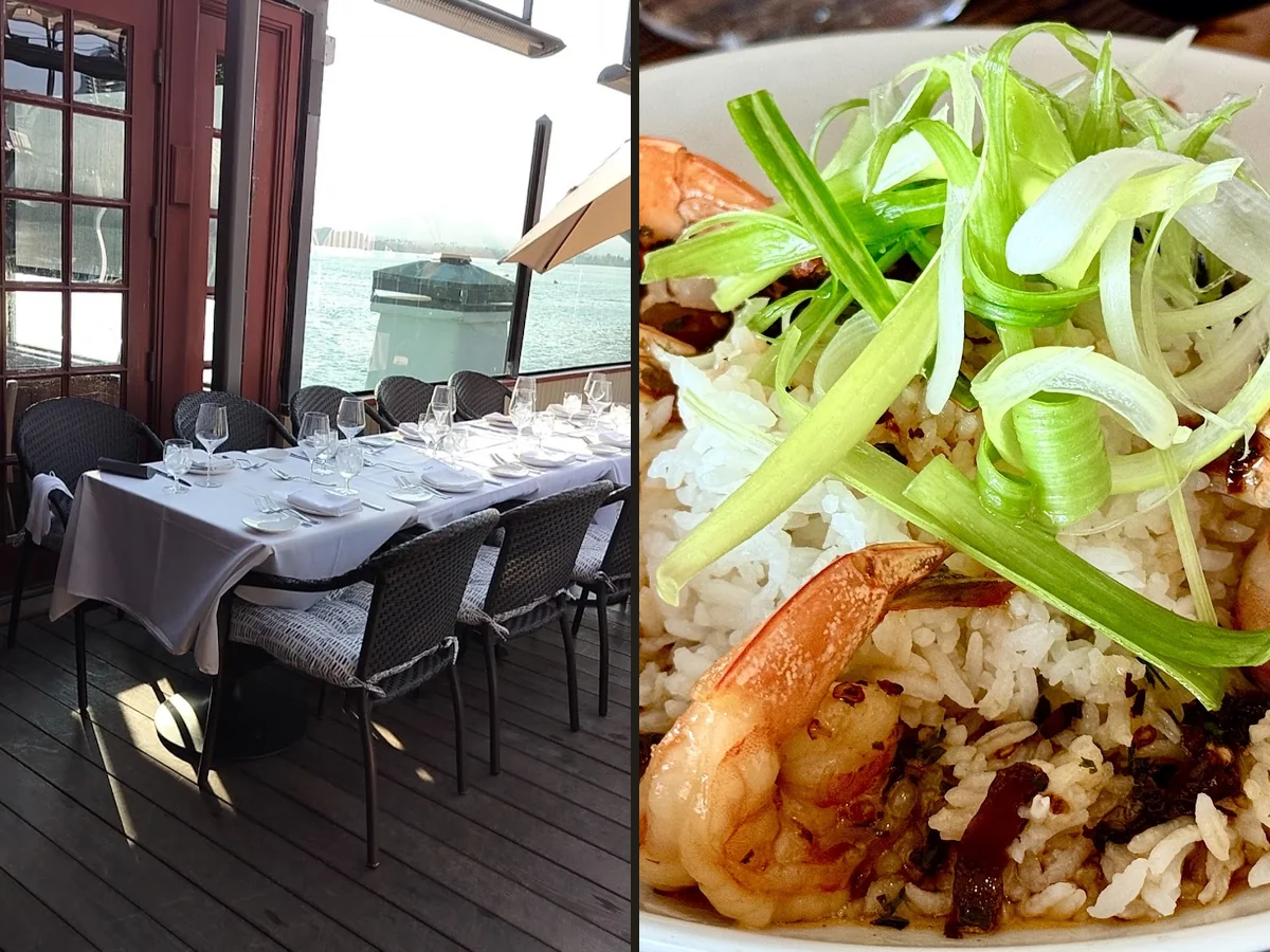 Elegant seafood restaurant with polished tables.